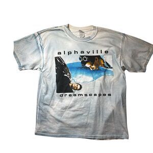 Vintage Alphaville Dreamscapes Forever Young‎ 1999 Tshirt Blue Over Dye Size XL